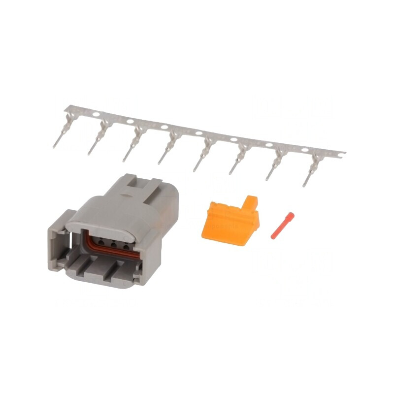 Conector DTM Tată 8 PIN Crimpat Pe Cablu | Electronic-mag.ro | Componente Electronice