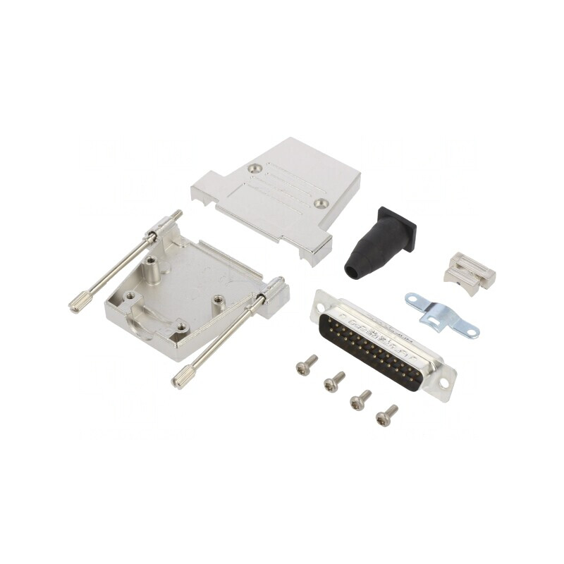 Conector D-Sub 25-Pin Tată Lipire pe Cablu Gold Flash | Electronic-mag.ro | Componente Electronice