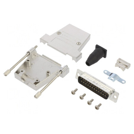 Conector D-Sub 25-Pin Tată Lipire pe Cablu Gold Flash | Electronic-mag.ro | Componente Electronice
