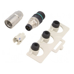 Conector M8 Tată 3 PIN Drept pe Cablu 4A IP67 32V | Electronic-mag.ro | Componente Electronice
