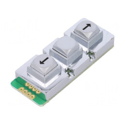 Tastatură Metalică 3 Butoane Durabilă | Electronic-mag.ro | Componente Electronice