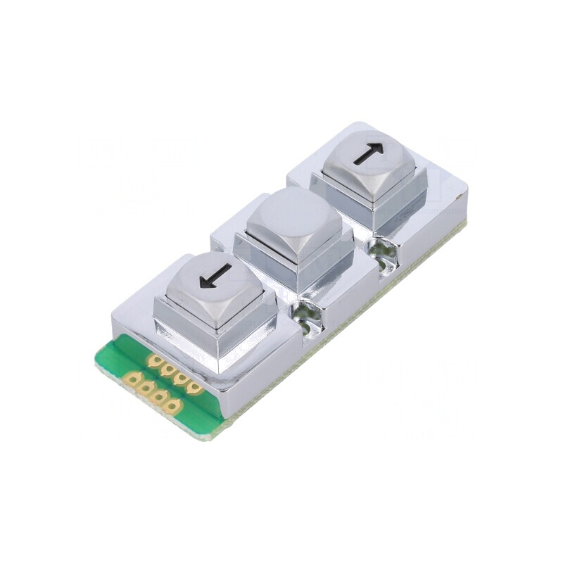 Tastatură Metalică 3 Butoane Durabilă | Electronic-mag.ro | Componente Electronice