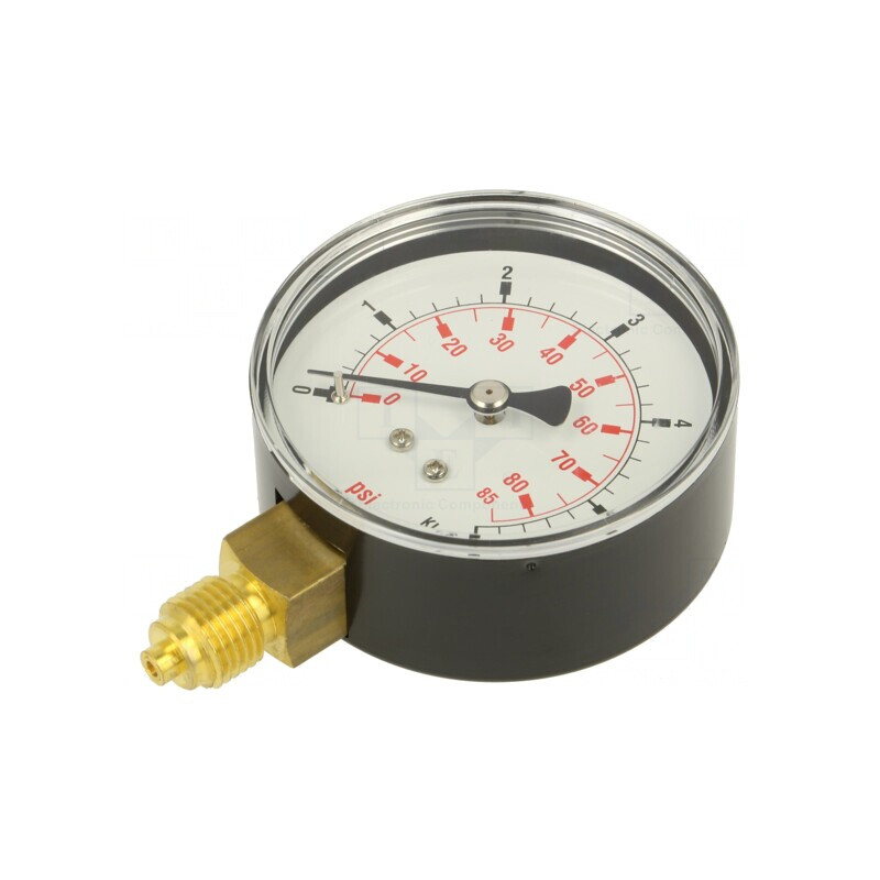 Manometru 0-6 bar 63mm pentru lichide și gaze inerte | Electronic-mag.ro | Componente Electronice