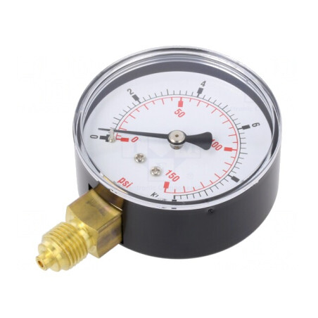 Manometru 0-10bar 63mm Lichide și Gaze Inerte | Electronic-mag.ro | Componente Electronice