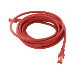 Cablu Patch Cord S/FTP Cat6, LSZH, Roșu, 5m | Electronic-mag.ro | Componente Electronice