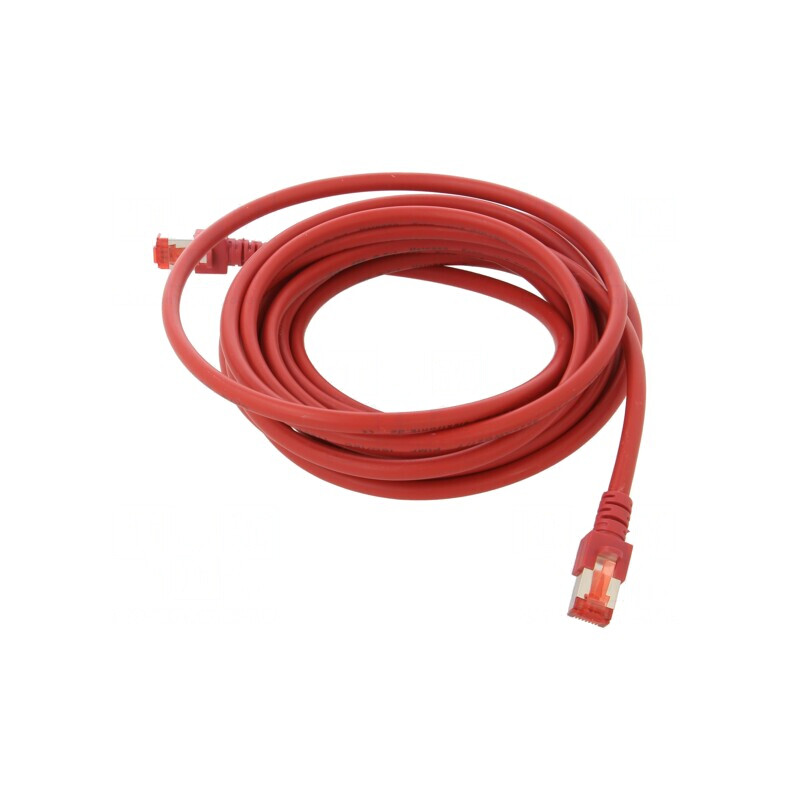 Cablu Patch Cord S/FTP Cat6, LSZH, Roșu, 5m | Electronic-mag.ro | Componente Electronice