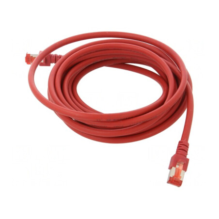Cablu Patch Cord S/FTP Cat6, LSZH, Roșu, 5m | Electronic-mag.ro | Componente Electronice