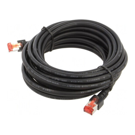 Patch Cord S/FTP Cat6 Negru 5m LSZH | Electronic-mag.ro | Componente Electronice