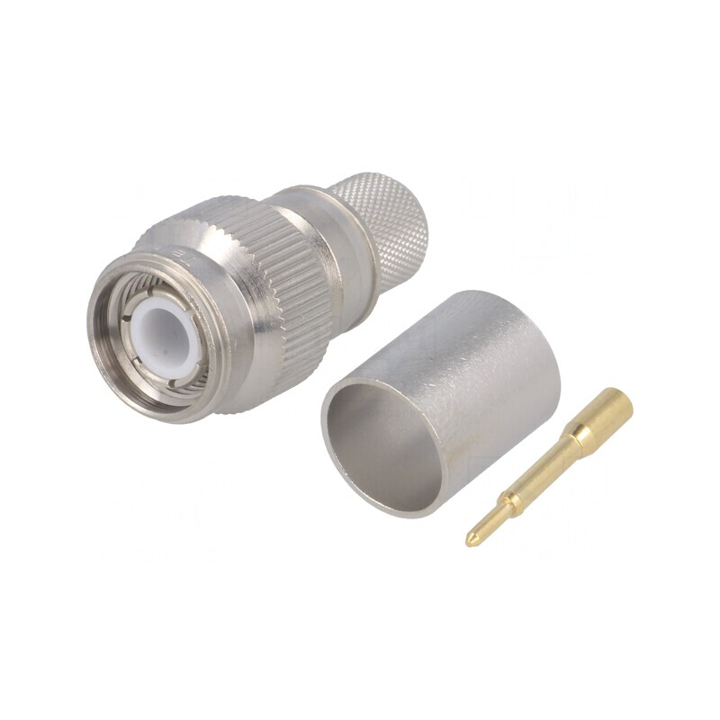 Conector TNC Tată Drept 50Ω RG213 Crimpat PTFE Aurit | Electronic-mag.ro | Componente Electronice