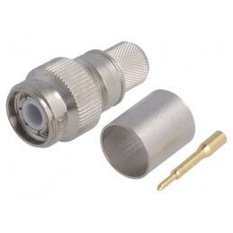 Mufă TNC Tată Drept 50Ω RG214 Crimpat PTFE Aurit | Electronic-mag.ro | Componente Electronice