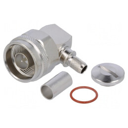 Mufă N tată unghi 90° 50Ω PTFE | Electronic-mag.ro | Componente Electronice