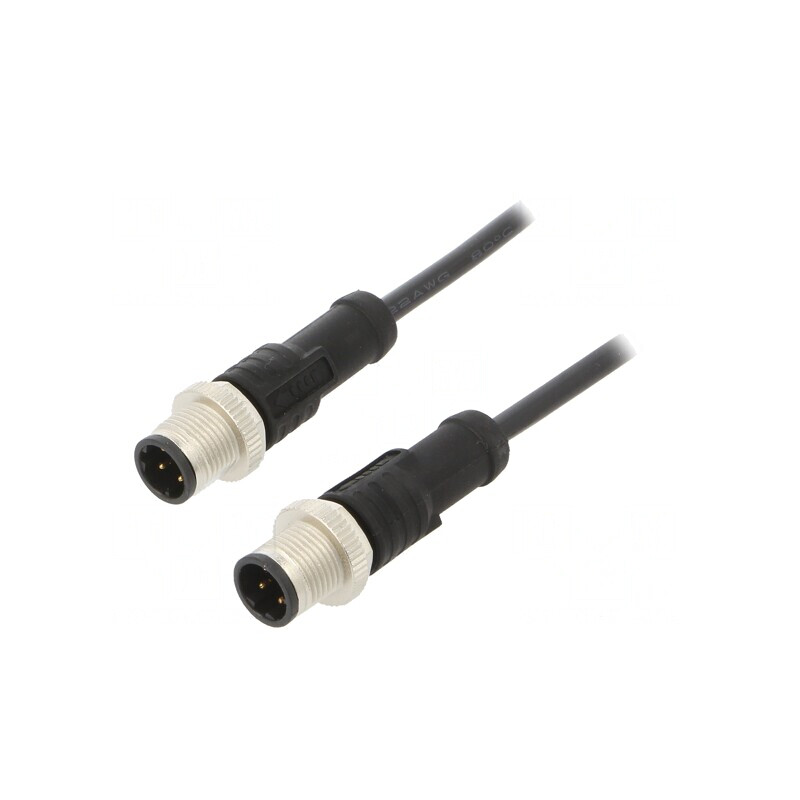 Cablu pentru senzori automatizări M12 1m | Electronic-mag.ro | Componente Electronice
