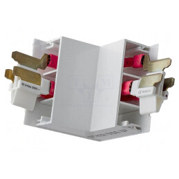 Conector Unghi Exterior Alb | Electronic-mag.ro | Componente Electronice