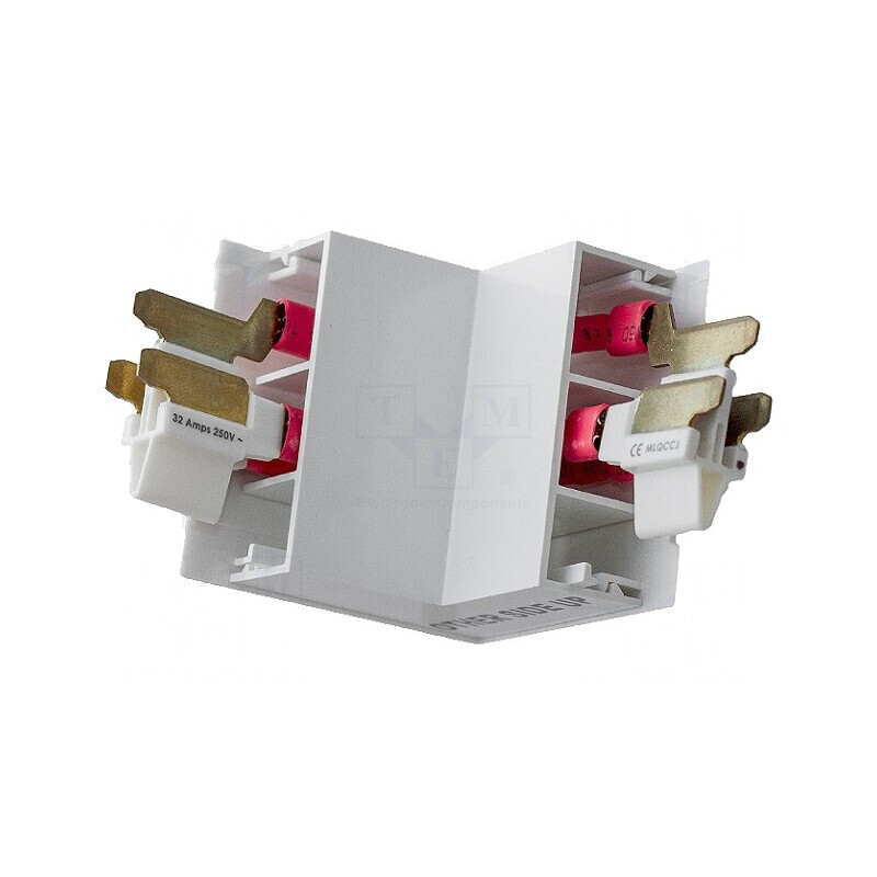 Conector Unghi Exterior Alb | Electronic-mag.ro | Componente Electronice