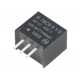 Convertor DC/DC 9W 12-42V la 9V 1A SIP3 PCB | Electronic-mag.ro | Componente Electronice