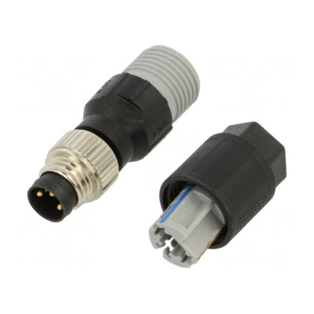 Mufă M8 Tată cu Filet Exterior pentru Cablu | Electronic-mag.ro | Componente Electronice