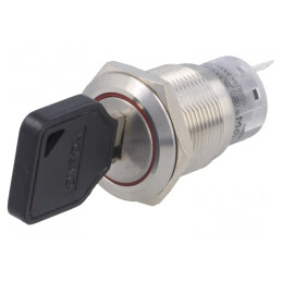 Întrerupător cu Cheie SPDT Ø19mm | Electronic-mag.ro | Componente Electronice