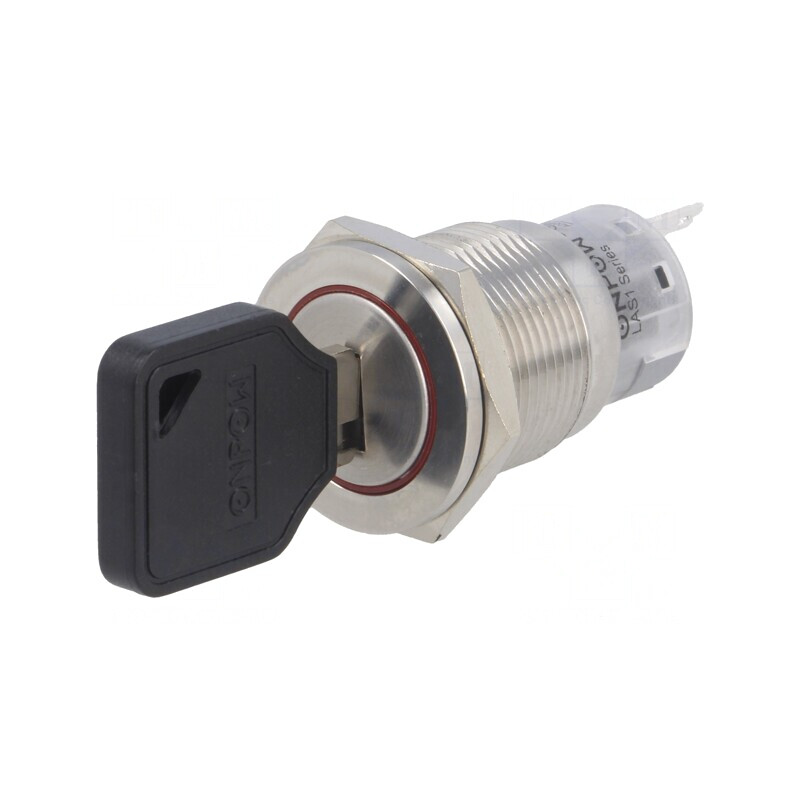 Întrerupător cu Cheie SPDT 2 Pini Ø19mm | Electronic-mag.ro | Componente Electronice