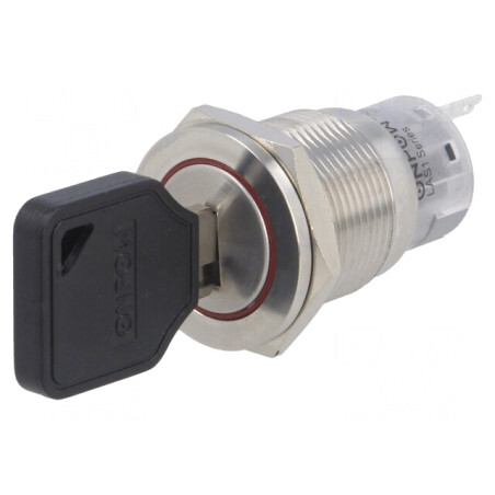 Întrerupător cu Cheie SPDT 2 Pini Ø19mm | Electronic-mag.ro | Componente Electronice