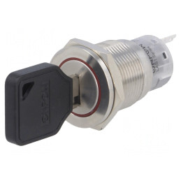 Întrerupător cu Cheie SPDT 2 Pini Ø19mm | Electronic-mag.ro | Componente Electronice