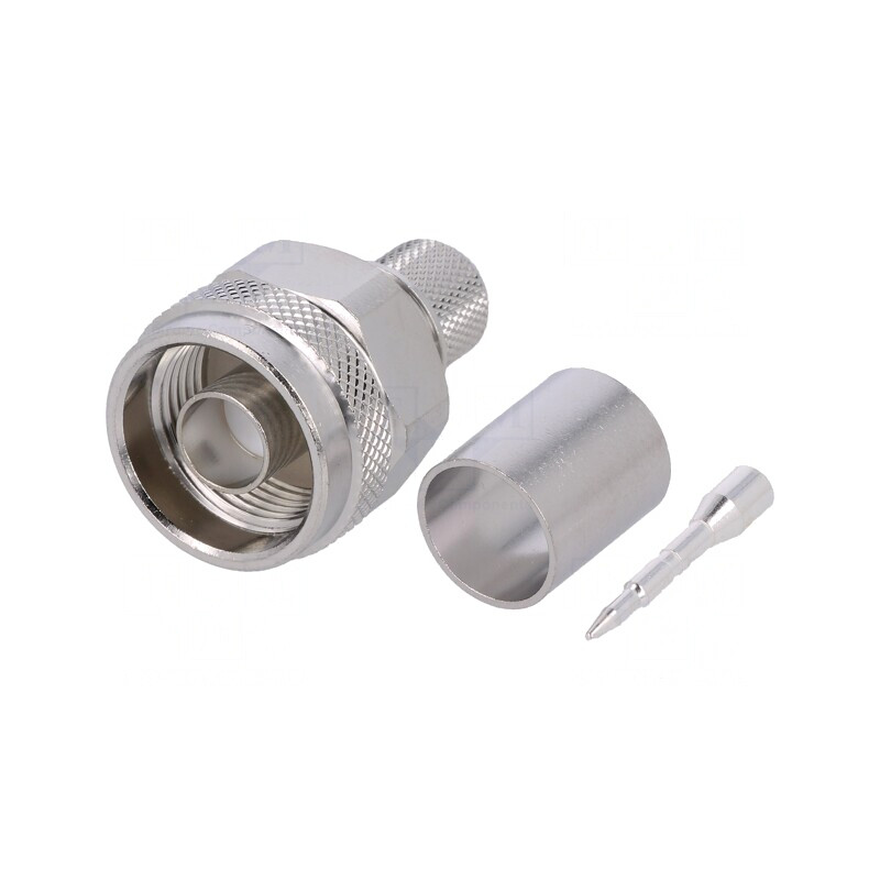 Mufă N tată drept 50Ω crimpat PTFE LMR400 | Electronic-mag.ro | Componente Electronice
