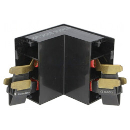 Conector în unghi exterior negru | Electronic-mag.ro | Componente Electronice