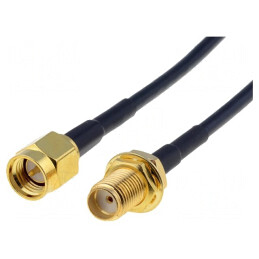 Cablu RF 50Ω 15m SMA Negru
