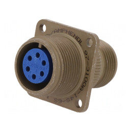 Conector: circular | dimensiune 14S | 97 | aliaj de aluminiu | oliv | 97-3100A-14S-6S