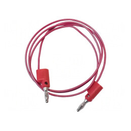 Cablu de măsurare 5A mufă banană 4 mm roșu | Electronic-mag.ro | Componente Electronice