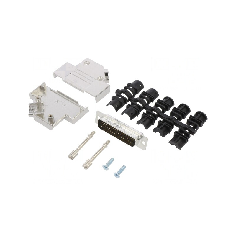 Conector D-Sub 44P Tata Unghi 45° pentru Cablu Gold Flash | Electronic-mag.ro | Componente Electronice