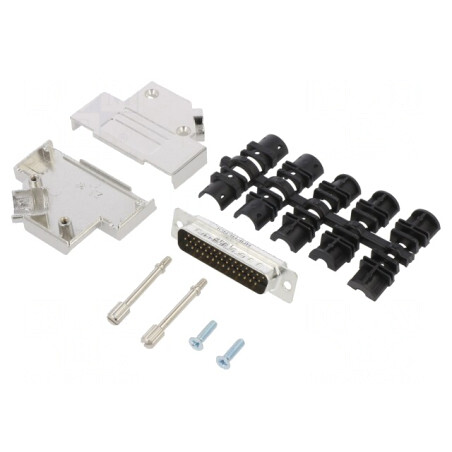 Conector D-Sub 44P Tata Unghi 45° pentru Cablu Gold Flash | Electronic-mag.ro | Componente Electronice