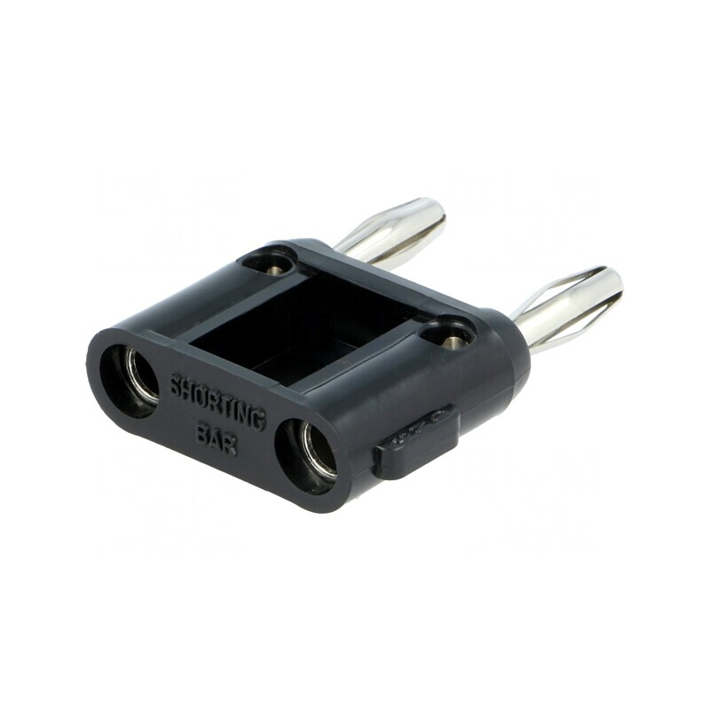 Conector stacabil banană 4mm 15A 5kV negru 40,13mm nichelat | Electronic-mag.ro | Componente Electronice
