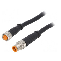 Cablu Conectare M8 3 pini 0.6m PVC | Electronic-mag.ro | Componente Electronice