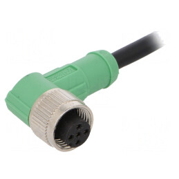 Cablu de conectare M12 5 PIN unghi 1,5m 60VAC 4A | Electronic-mag.ro | Componente Electronice