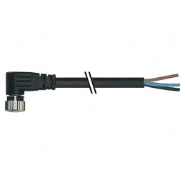 Cablu de conectare M8 3 PIN unghi 3m 60VAC 4A PUR | Electronic-mag.ro | Componente Electronice