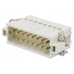 Conector HDC 16-PIN 16 PE Inserturi Contact Tată | Electronic-mag.ro | Componente Electronice