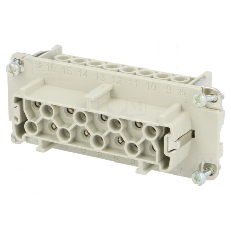 Conector HDC Inserturi Contact Mamă 16P 16PE | Electronic-mag.ro | Componente Electronice