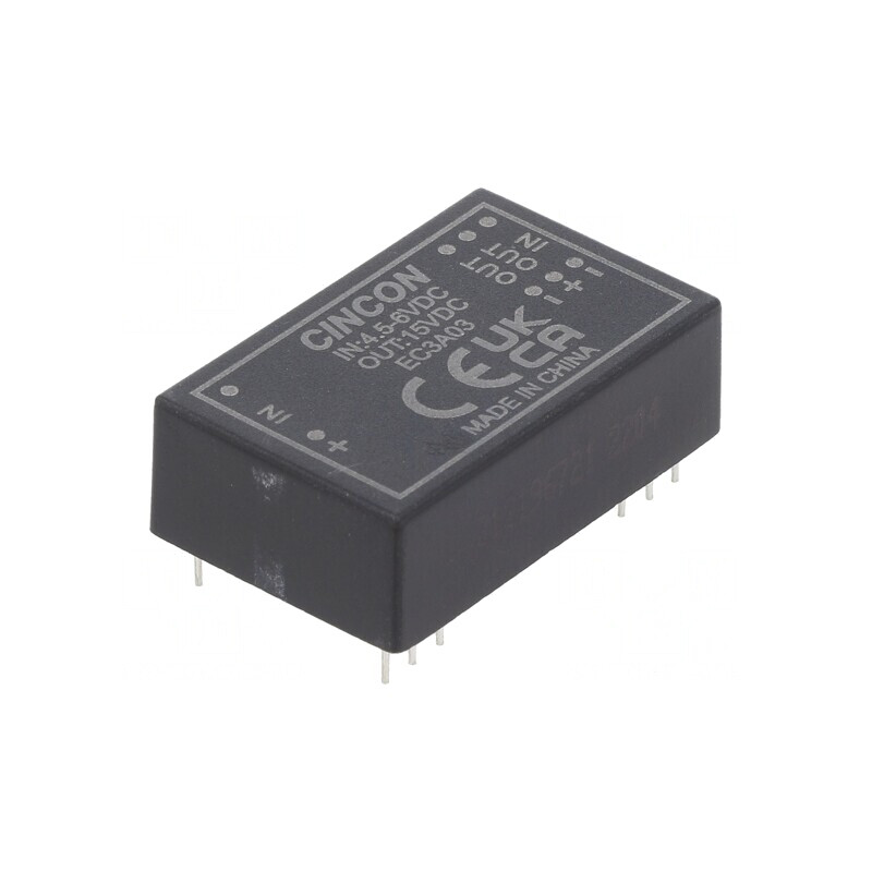Convertor DC/DC 3W 4,5-6V la 15V 200mA DIP24 | Electronic-mag.ro | Componente Electronice