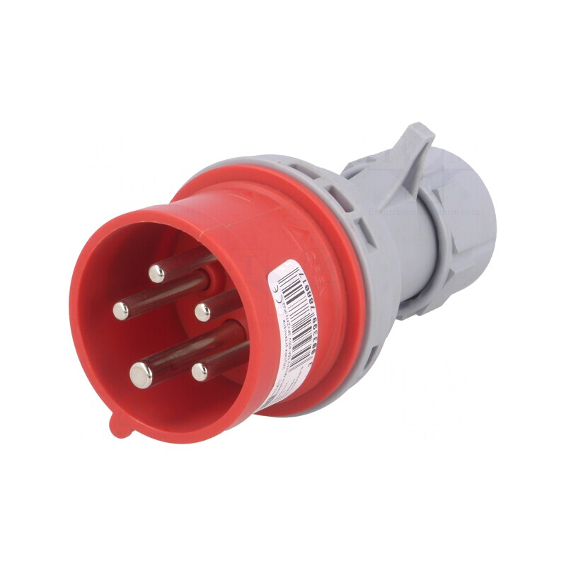 Mufă Alimentare AC Trifazată 16A 400VAC IP44 | Electronic-mag.ro | Componente Electronice