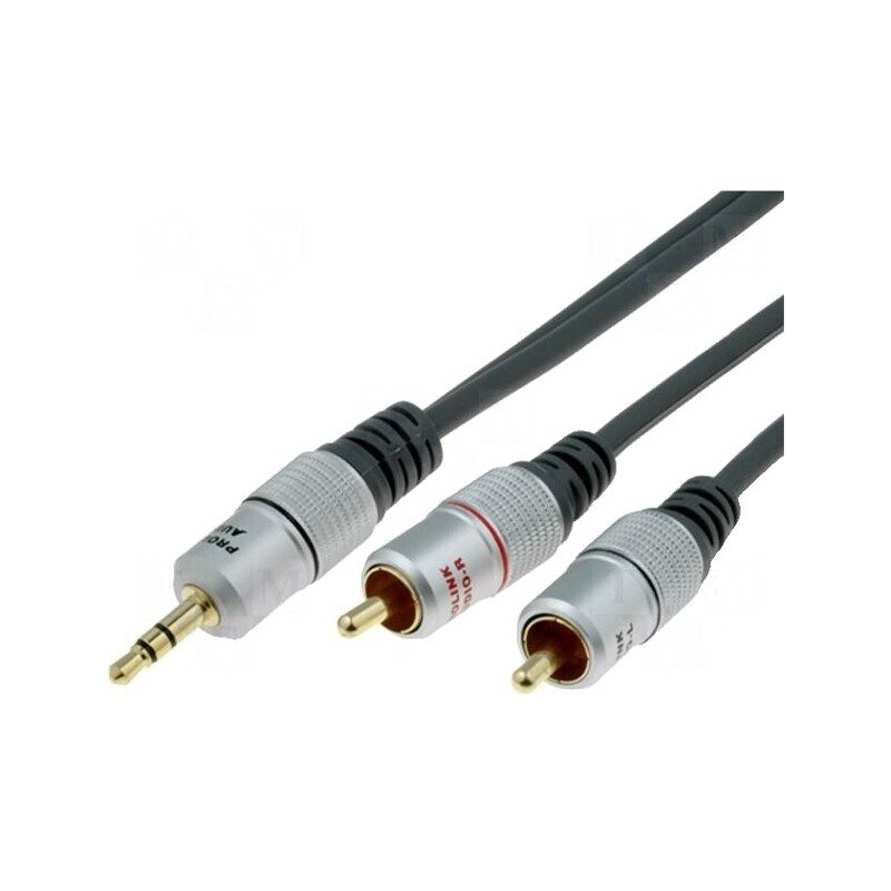 Cablu Audio Jack 3.5mm la RCA 2x 5m Negru | Electronic-mag.ro | Componente Electronice