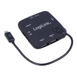 Hub USB 2.0 cu 3 Porturi și Micro USB OTG | Electronic-mag.ro | Componente Electronice