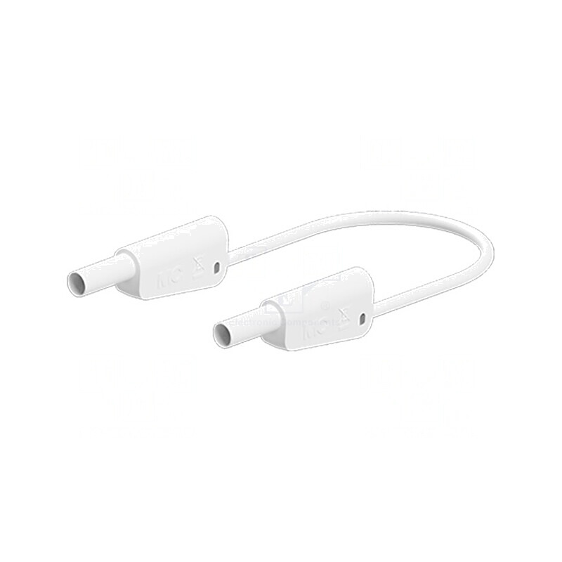Cablu de măsurare 19A mufă banană 4 mm alb | Electronic-mag.ro | Componente Electronice