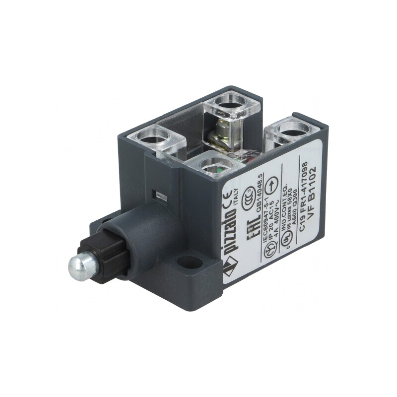 Limitator Cursă Ax Metalic NC 10A 400VAC 250VDC x2 | Electronic-mag.ro | Componente Electronice