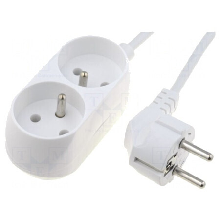 Prelungitor 5m 2 Prize Alb 16A | Electronic-mag.ro | Componente Electronice