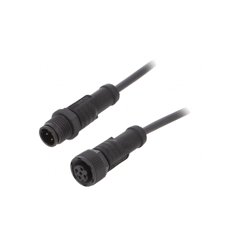 Cablu senzori automatizări M12-M12 1m | Electronic-mag.ro | Componente Electronice