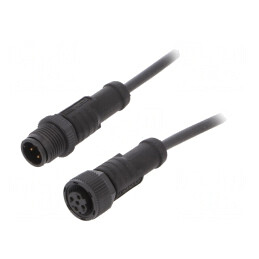 Cablu senzori automatizări M12-M12 1m | Electronic-mag.ro | Componente Electronice