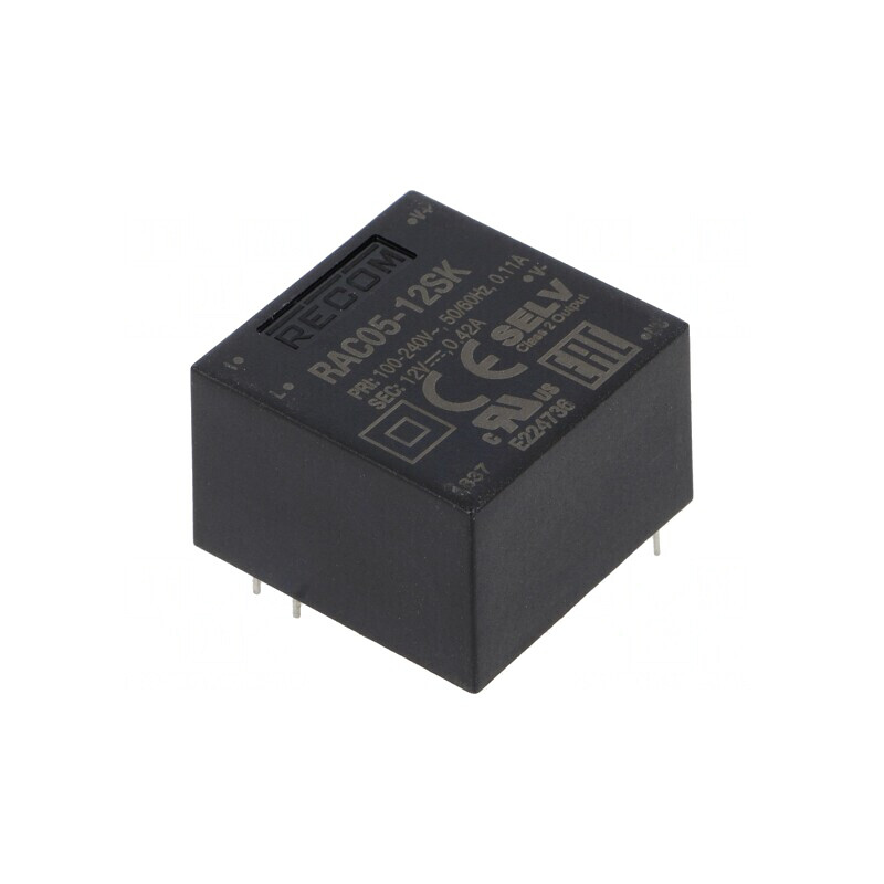 Convertor AC/DC 5W 12VDC | Electronic-mag.ro | Componente Electronice