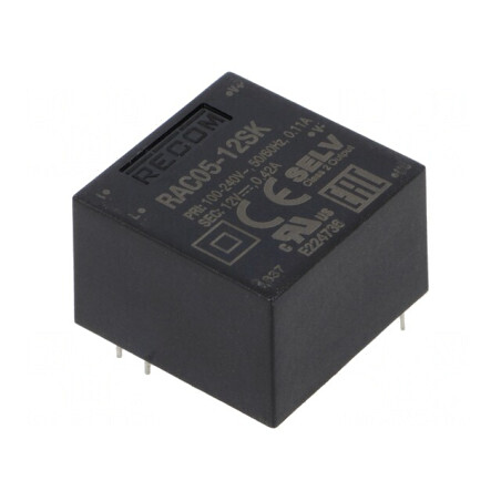 Convertor AC/DC 5W 12VDC | Electronic-mag.ro | Componente Electronice