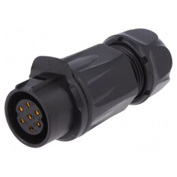 Conector Circular Mufă 20mm 7 Pin Aurit 12A | Electronic-mag.ro | Componente Electronice
