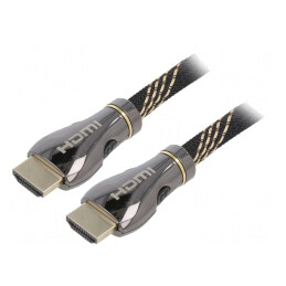 Cablu HDMI 2.1 Negru 3m Textilă | Electronic-mag.ro | Componente Electronice